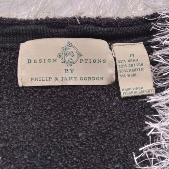 Design Options By Philip & Jane Gordon Reindeer Christmas Sweater Size Medium - Picture 4 of 14